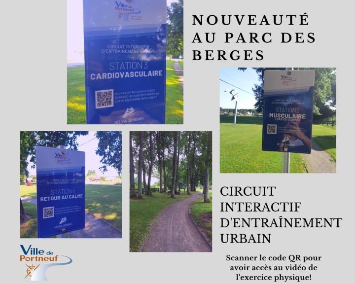 Nouveau circuit interactif d'entraînement urbain au Parc des berges